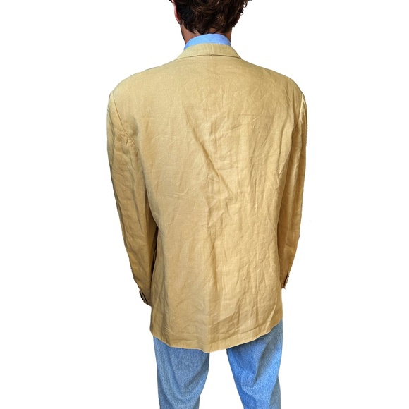 Vintage 70s GUCCI Resort Summer linen Jacket men's blazer Made in Italy. - Picture 3 of 8